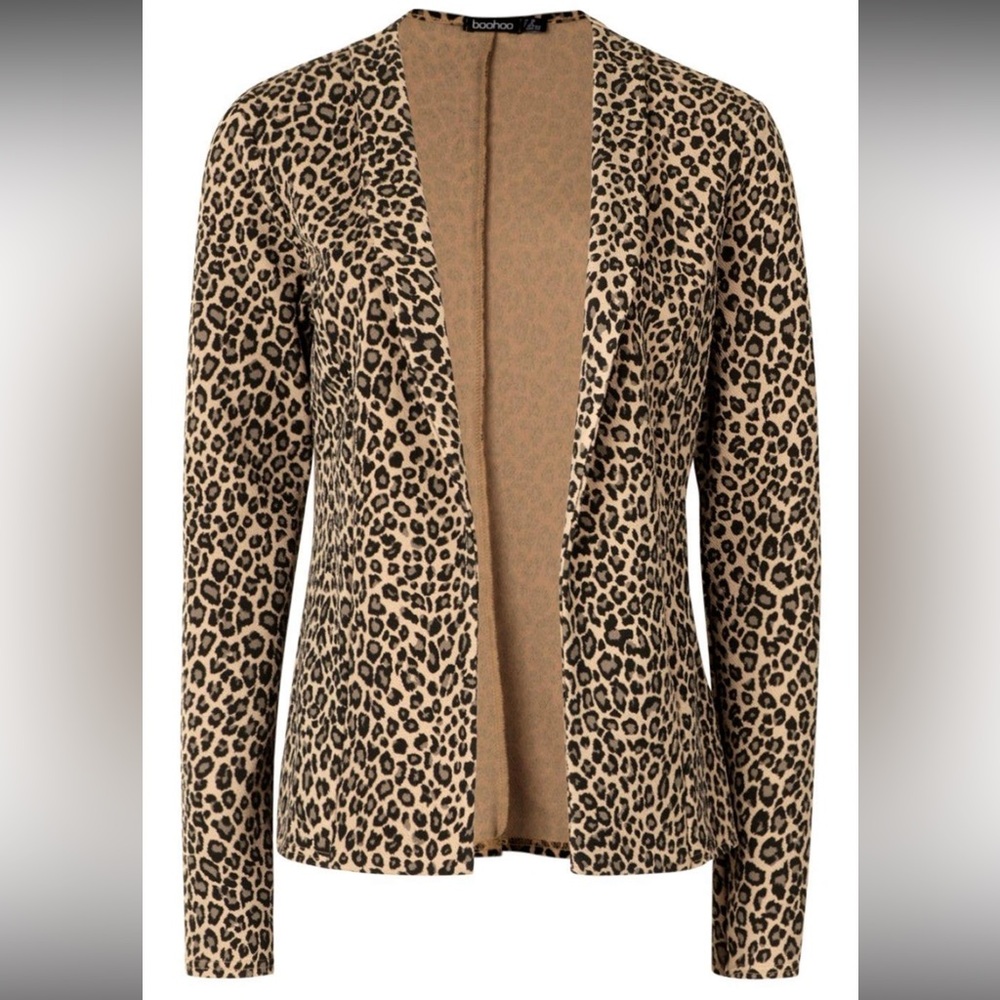 Boohoo Leopard Print Blazer